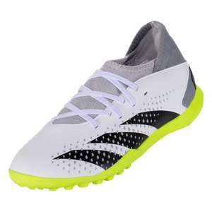 Adidas Jr. Predator Accuracy.3 Turf Soccer Shoes (White/Core Black/Lucid Lemon)