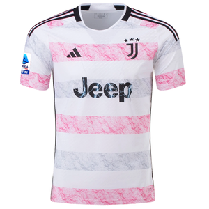 adidas Juventus Authentic Away Jersey w/ Serie A Patch 23/24 (White)