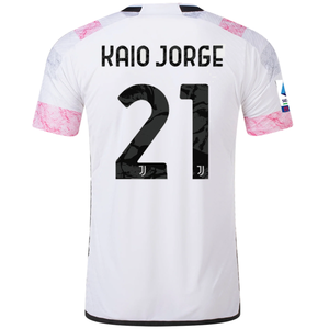 adidas Juventus Authentic Kaio Jorge Away Jersey w/ Serie A Patch 23/24 (White)