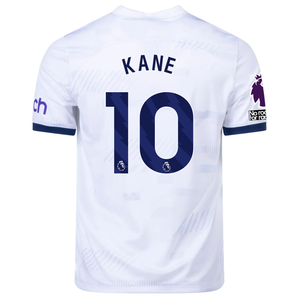 Nike Tottenham Harry Kane Home Jersey w/ EPL + No Room For Racism Patches  23/24 (White/Binary Blue)