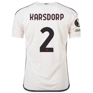 adidas A.S Roma Rick Karsdorp Away Jersey w/ Europa League Patches 23/24 (Beige)