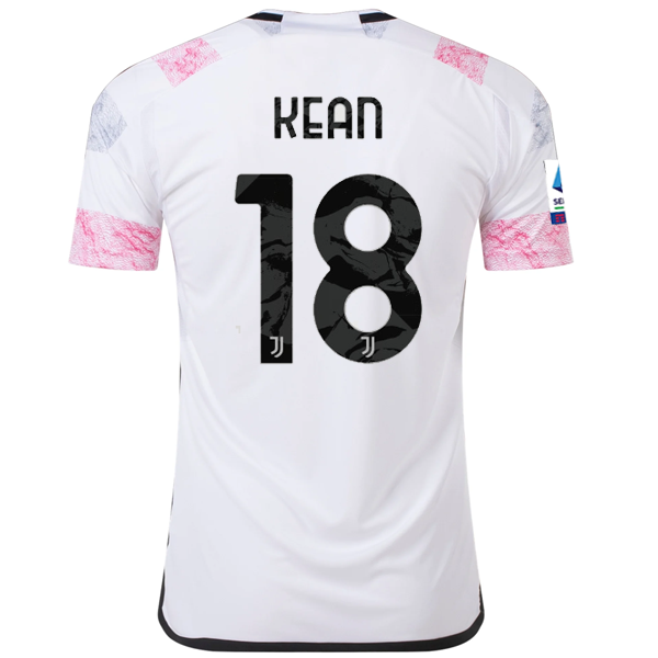 adidas Juventus Kean Away Jersey w Serie A 23 24 White Soccer Wearhouse