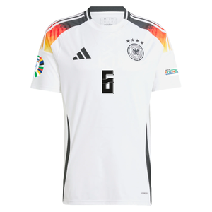 adidas Germany Joshua Kimmich Home Jersey w/ Euro 2024 Patches 24/25 (White)