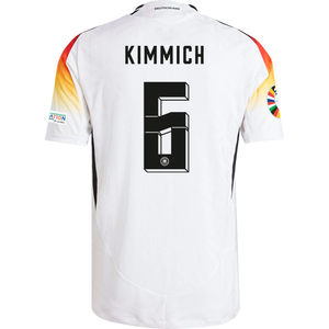 adidas Germany Authentic Joshua Kimmich Home Jersey w/ Euro 2024 Patches 24/25 (White)