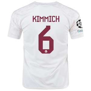 adidas Bayern Munich Joshua Kimmich Third Jersey w/ Champions League Patches 23/24 (Off White)