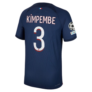 Nike Paris Saint-Germain Authentic Match Presnel Kimpembe Home Jersey w/ Champions League Patches 23/24 (Midnight Navy)