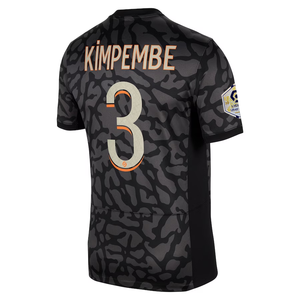 Nike Paris Saint-Germain Presnel Kimpembe Third Jersey w/ Ligue 1 Patch 23/24 (Anthracite/Black/Stone)