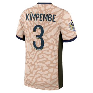 Nike Paris Saint-Germain Presnel Kimpembe Fourth Jersey w/ Ligue 1 Champion Patch 23/24 (Hemp/Obsidian/Sequoia)