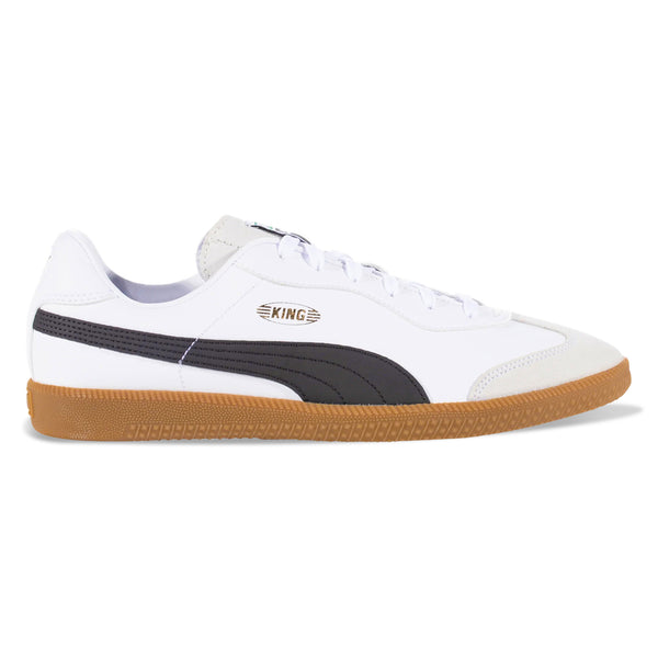 Puma King 21 Indoor Soccer Shoes (Puma White/Puma Black/Gum