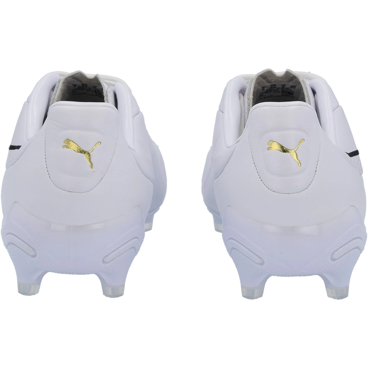 PUMA King Platinum FG/AG Soccer Cleats (White/Metallic Gold/Black)