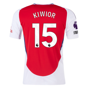 adidas Arsenal Jakub Kiwior Home Jersey w/ EPL + No Room For Racism Patches 24/25 (Better Scarlet/White)