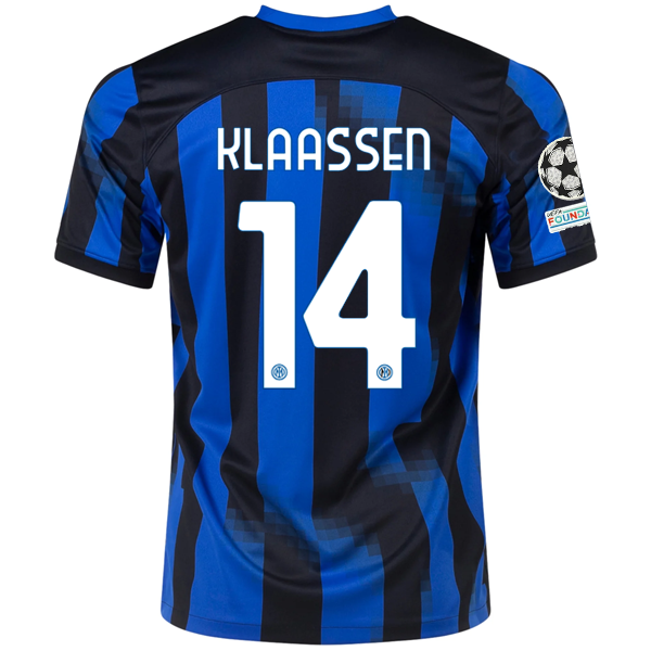 Nike Inter Milan Davy Klaassen Home Jersey w Champions League
