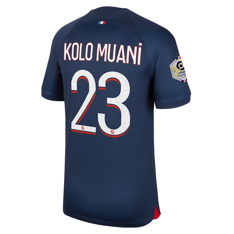Nike Paris Saint-Germain Randal Kolo Muani Home Jersey w/ Ligue 1 Cham ...