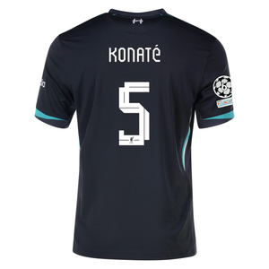 Nike Liverpool Ibrahima Konaté Away Jersey w/ Champions League Patches 24/25 (Night Forest/Washed Teal)