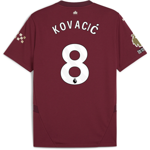 Puma Manchester City Mateo Kovačić Third Jersey w/ EPL + No Room For Racism + Club World Cup Patches24/25 (Dark Jasper)