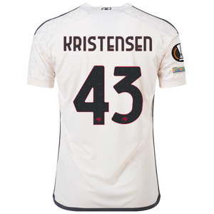 adidas A.S Roma Rasmus Kristensen Away Jersey w/ Europa League Patches 23/24 (Beige)