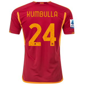 adidas Roma Marash Kumbulla Home Jersey w/ Serie A Patch 23/24 (Team Victory Red)