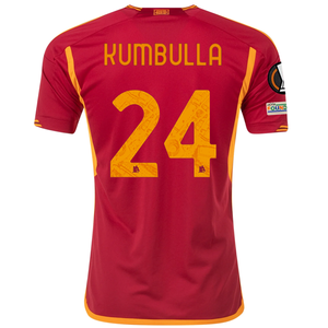 adidas Roma Marash Kumbulla Home Jersey w/ Europa League Patches 23/24 (Team Victory Red)