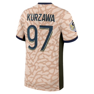 Nike Paris Saint-Germain Layvin Kurzawa Fourth Jersey w/ Ligue 1 Champion Patch 23/24 (Hemp/Obsidian/Sequoia)