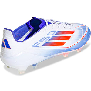 adidas F50 Elite FG Soccer Cleats (White/Solar Red/Lucid Blue)