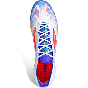 adidas F50 Elite FG Soccer Cleats (White/Solar Red/Lucid Blue)