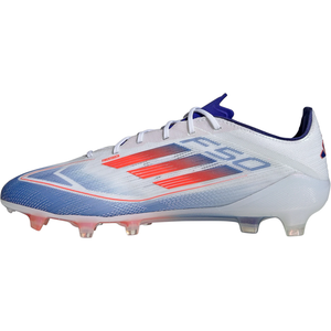 adidas F50 Elite FG Soccer Cleats (White/Solar Red/Lucid Blue)