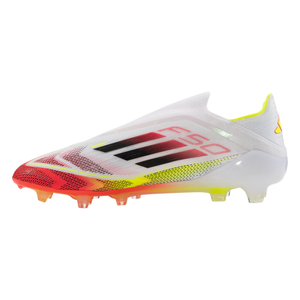 adidas F50 Elite Laceless FG Soccer Cleats (White/Black/Solar Yellow)