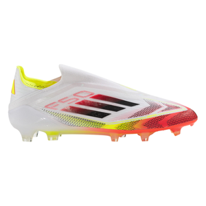 adidas F50 Elite Laceless FG Soccer Cleats (White/Black/Solar Yellow)