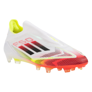 adidas F50 Elite Laceless FG Soccer Cleats (White/Black/Solar Yellow)