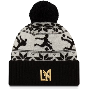 New Era LAFC Ugly Sweater Knit Beanie (White/Black)