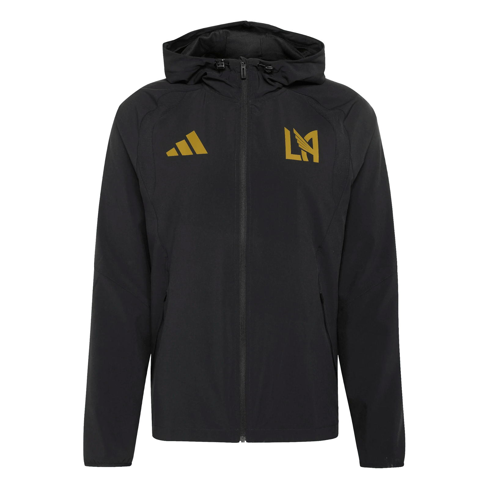 adidas LAFC Travel Full Zip Windbreaker Jacket 25/26 (Black/Khaki)