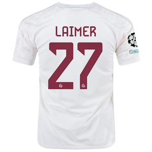 adidas Bayern Munich Konrad Laimer Third Jersey w/ Champions League Patches 23/24 (Off White)