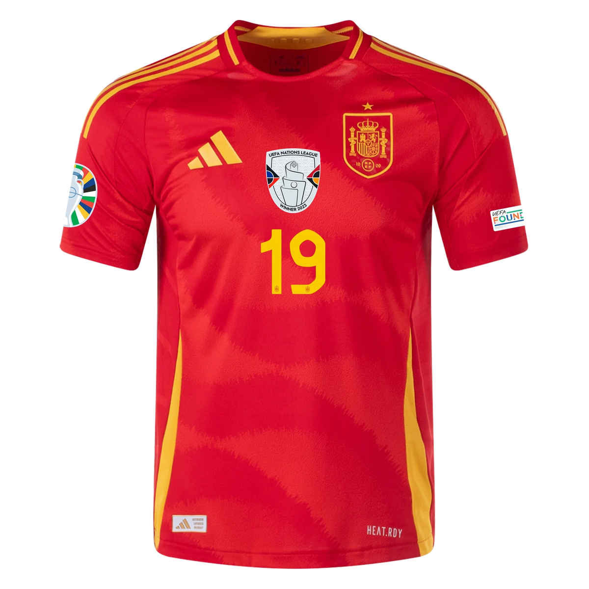 adidas Mens Spain Authentic Lamine Yamal Home Jersey w/ Nations League ...