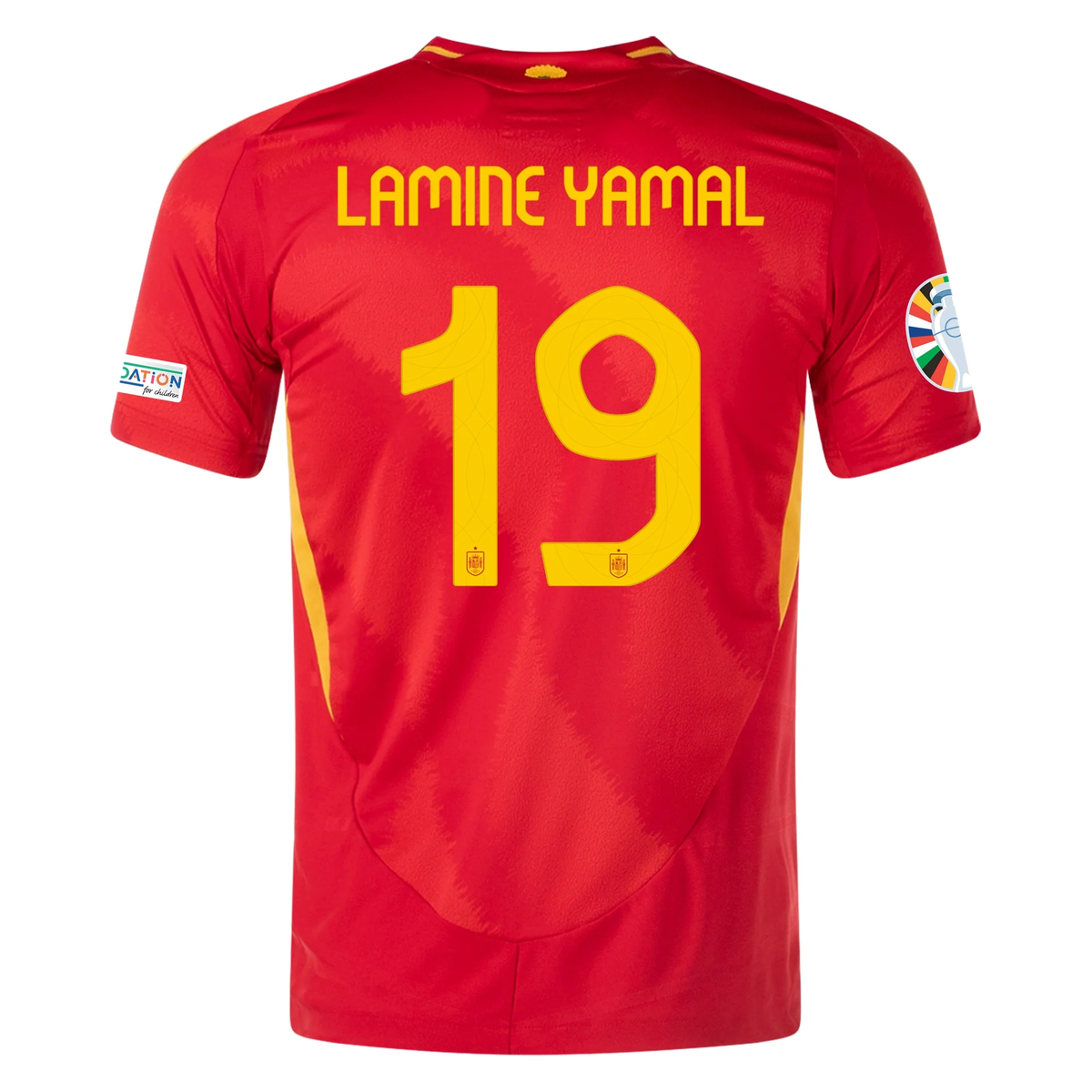 adidas Mens Spain Authentic Lamine Yamal Home Jersey w/ Nations League