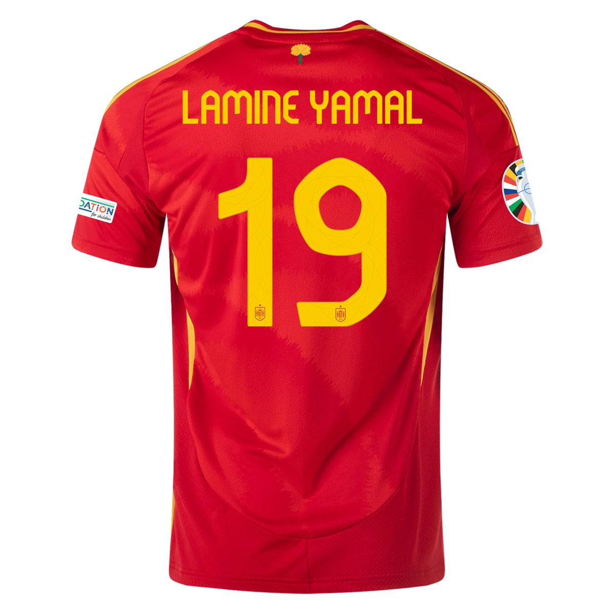 adidas Mens Spain Lamine Yamal Home Jersey w/ Nations League Champion