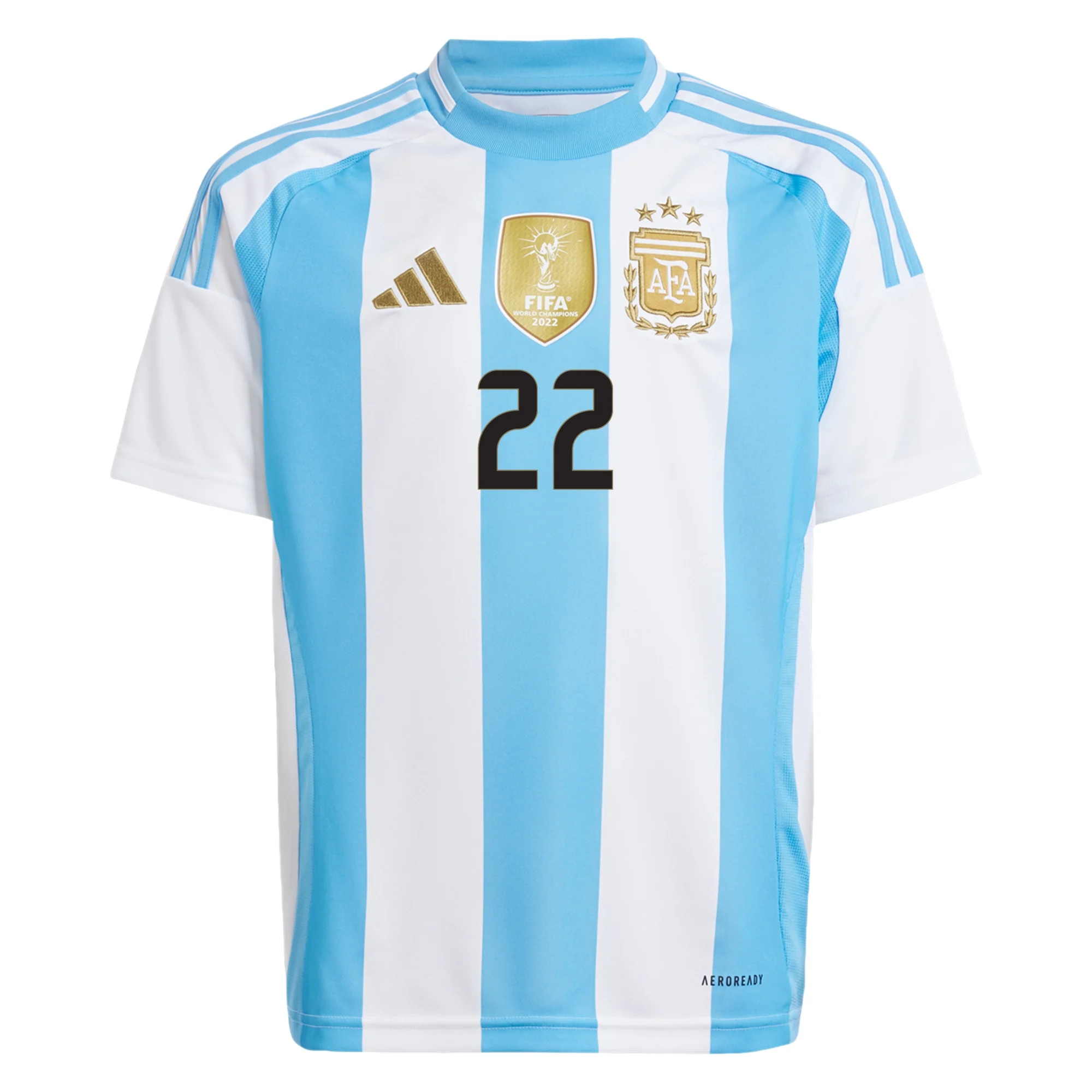 adidas Youth Argentina Lautaro Martinez Home Jersey 24/25 (White/Blue ...