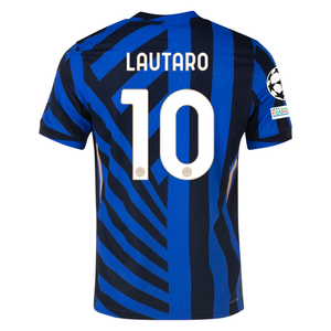 Nike Inter Milan Authentic Lautaro Martínez Home Jersey w/ Champions League + Scudetto Patch 24/25 (Lyon Blue/Black)