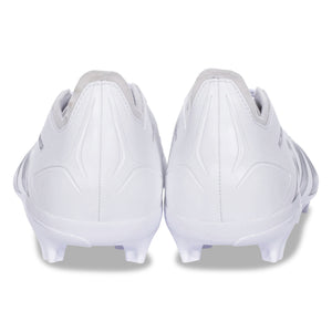 adidas Predator League Firm Ground Soccer Cleats (White/Silver Metallic)