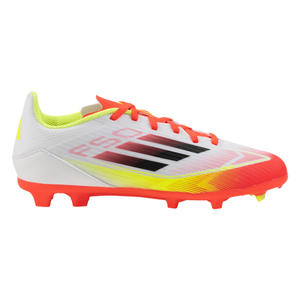 adidas Jr. F50 League FG/MG Soccer Cleats (White/Black/Yellow)