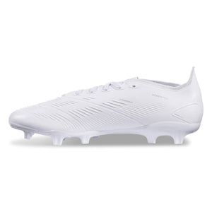 adidas Predator League Firm Ground Soccer Cleats (White/Silver Metallic)