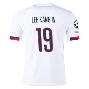 Nike Paris Saint-Germain Lee Kang-in Away Jersey w/ Champions League Patches 24/25 (White/Midnight Navy)