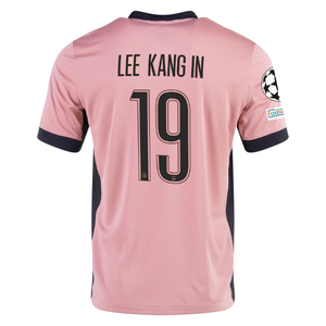 Nike Paris Saint-Germain Lee Kang-in Third Jersey w/ Champions League Patches 24/25 (Rust Pink/Black)