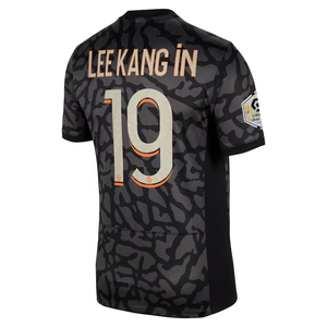 Nike Paris Saint-Germain Lee Kang In Third Jersey w/ Ligue 1 Patch 23/24 (Anthracite/Black/Stone)
