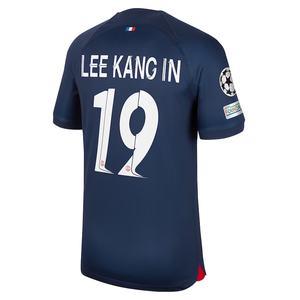 Nike Paris Saint-Germain Lee Kang-in Home Jersey w/ Champions League Patches 23/24 (Midnight Navy)