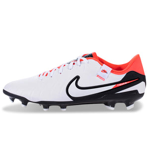 Nike Legend 10 Academy Firm Ground Soccer Cleats (White/Bright Crimson)