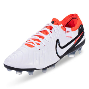 Nike Legend 10 Elite Firm Ground Soccer Cleats (White/Bright Crimson)