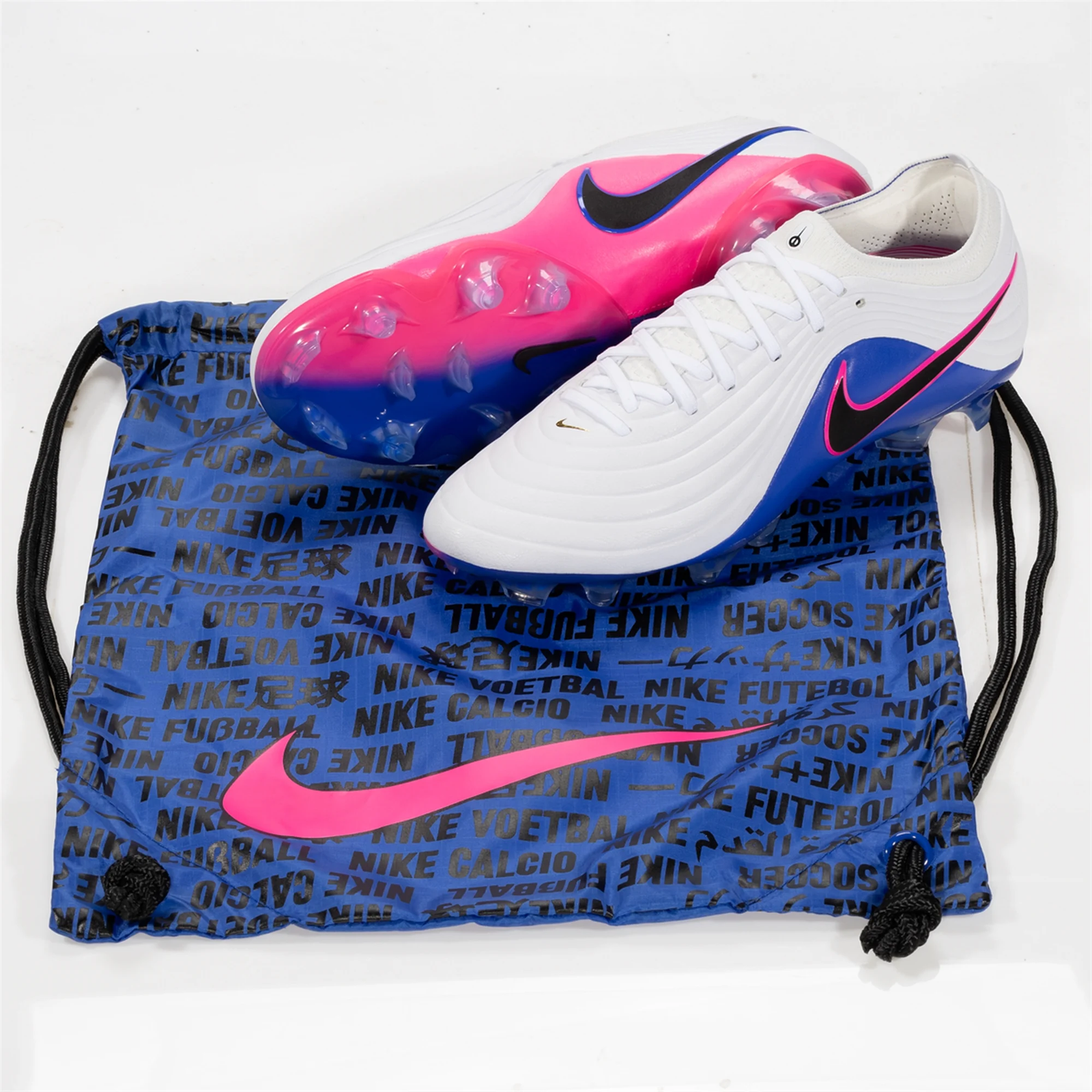Nike Tiempo Maestro Elite Firm Ground Soccer Cleats (White/Racer Blue)