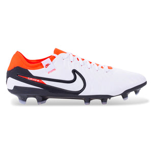 Nike Legend 10 Pro Firm Ground Soccer Cleats (White/Bright Crimson)