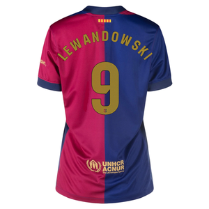 Nike Womens Barcelona Robert Lewandowski Home Jersey 24/25 (Deep Royal/Club Gold)