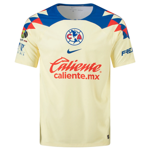 Nike Club America Authentic Alejandro Zendejas Match Home Jersey w/ Liga MX Patch 23/24 (Lemon Chiffon/Blue Jay)